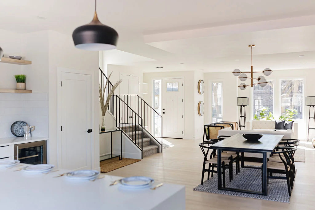 Open concept kitchen and dining room