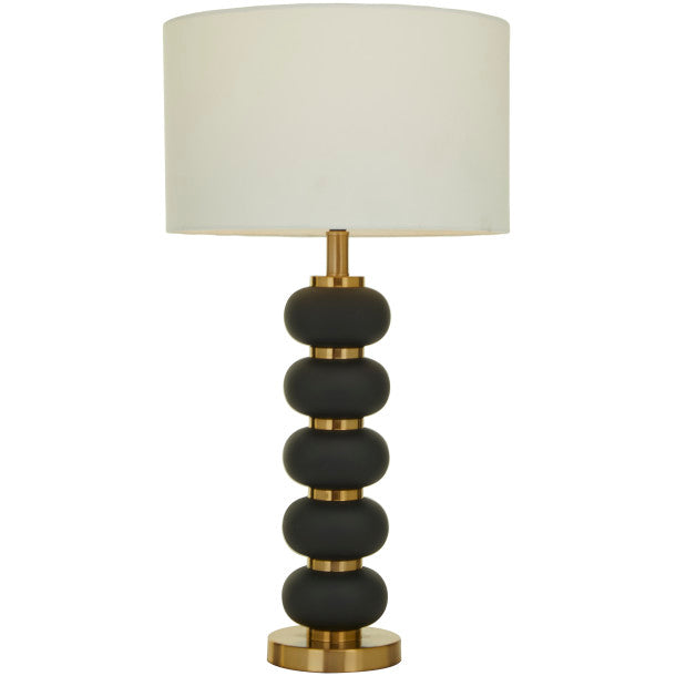 Metal Orbs Style Base Table Lamp with Drum Shade
