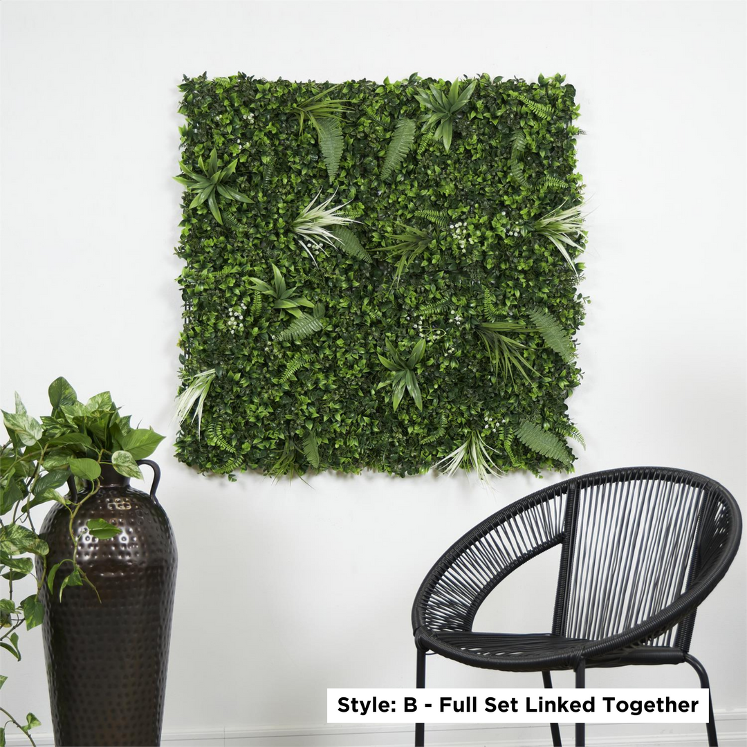 Large Square Faux Plant Wall Decor Set