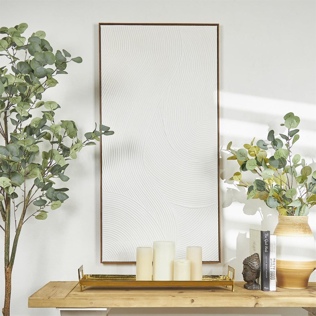 Geometric Art Deco Waved Line Art Set, 47"