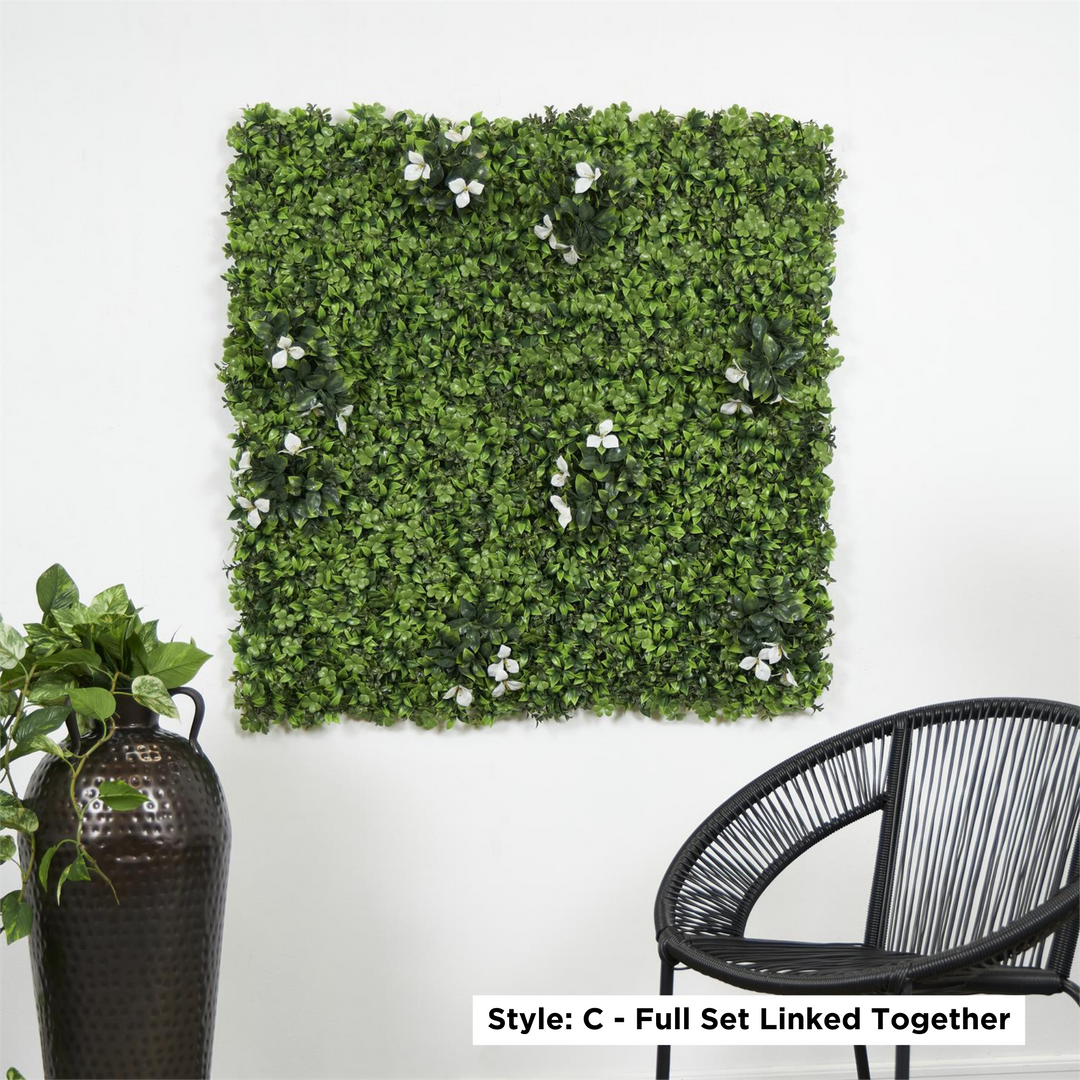 Large Square Faux Plant Wall Decor Set