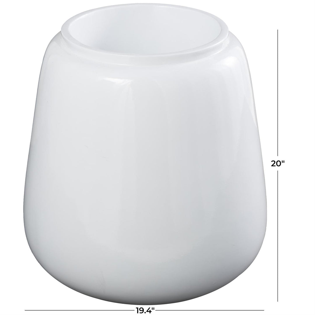 Polished Resin Wide Floor Vase