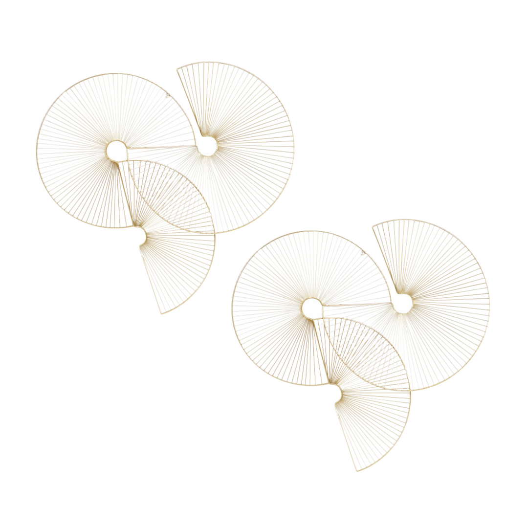 Half Moon Fanned Wall Decor Set