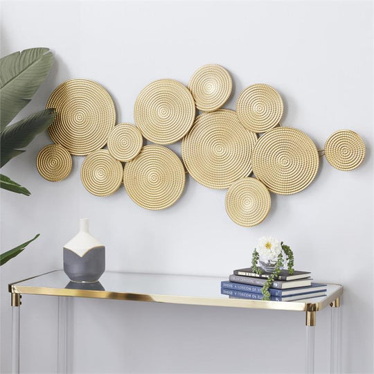 Large Textured Metal Spirals Wall Art