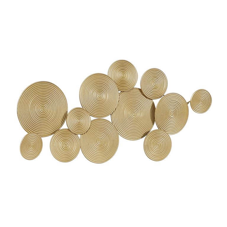 Large Textured Metal Spirals Wall Art