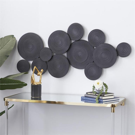 Large Textured Metal Spirals Wall Art