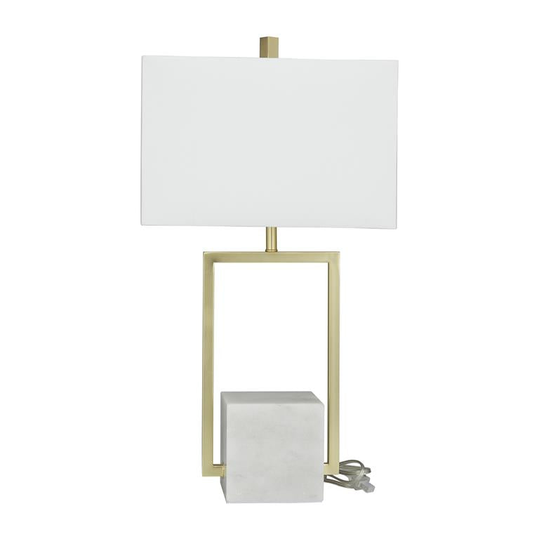 Marble Table Lamp with Square Shade