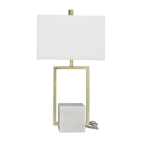 Marble Table Lamp with Square Shade