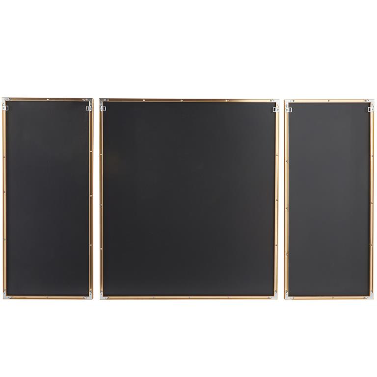 XL Splash Abstract Porcelain Wall Art with Gold Accents Set