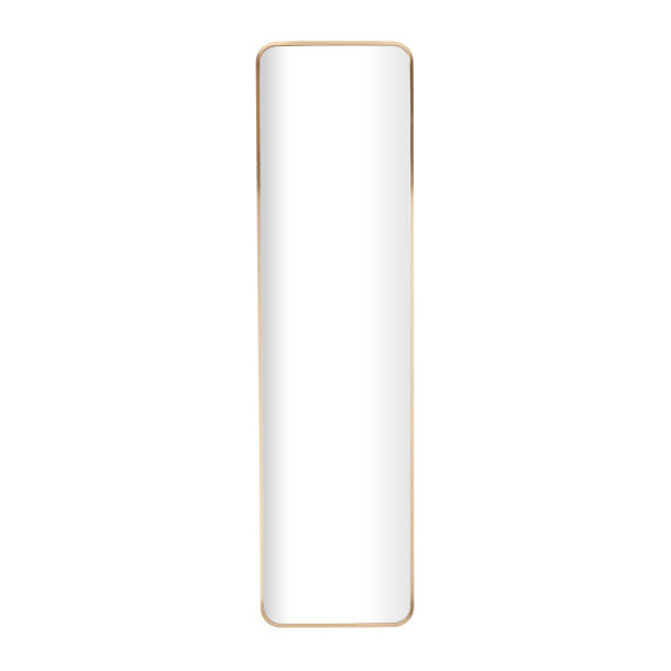 Thin Framed Wall Mirror with Rounded Corners, 59"