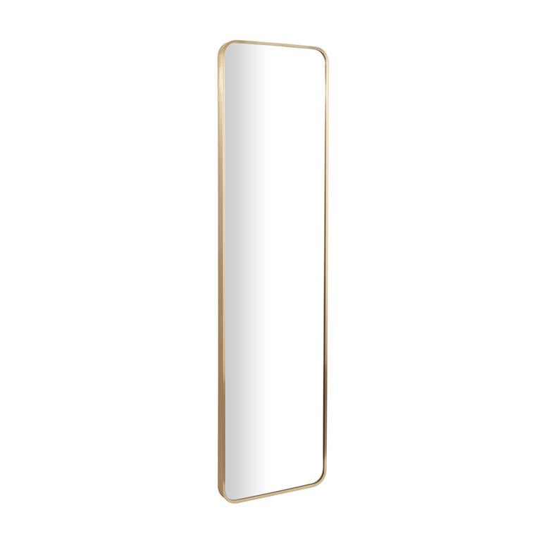Thin Framed Wall Mirror with Rounded Corners, 59"