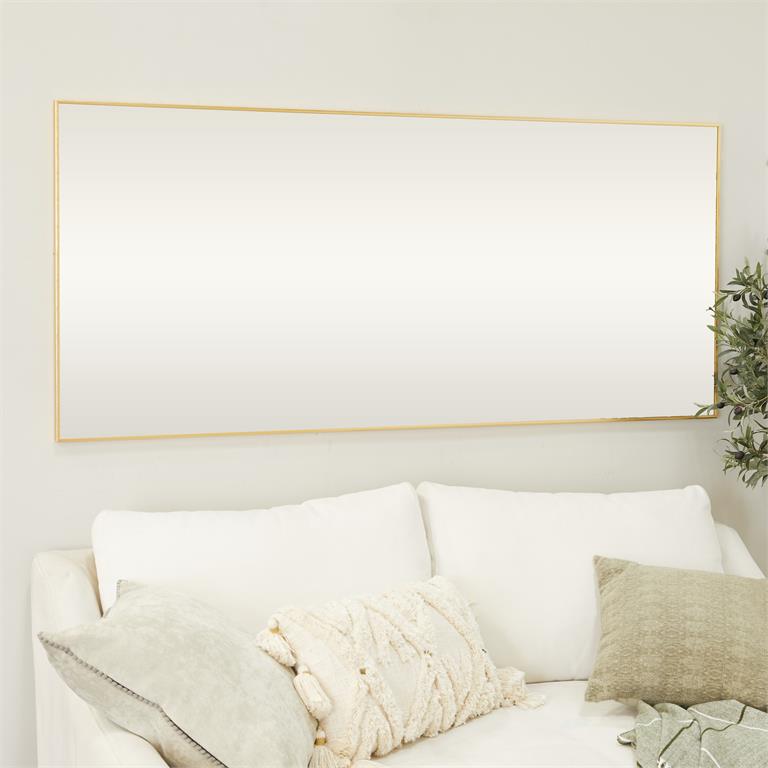 Metal Thin Framed Wall Mirror, 71"