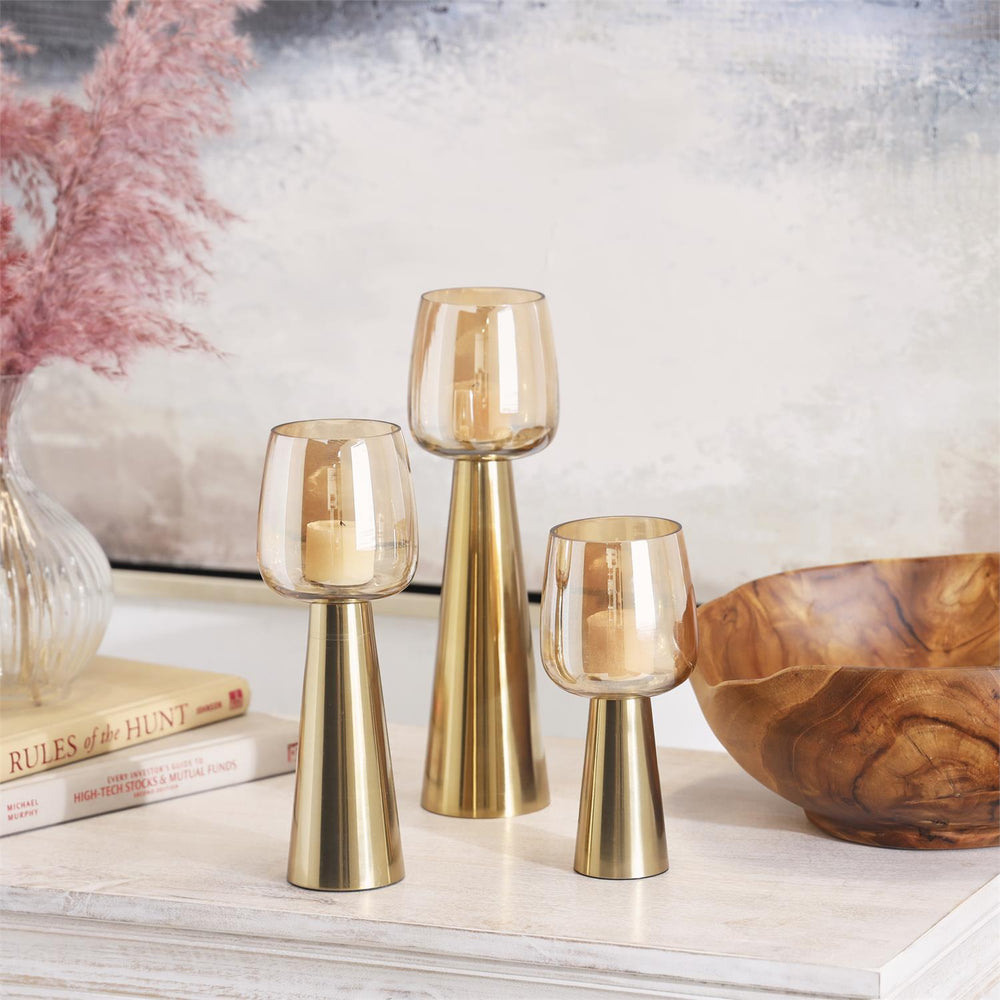 Torchiere Style Candle Holder Set