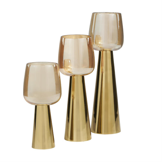 Torchiere Style Candle Holder Set