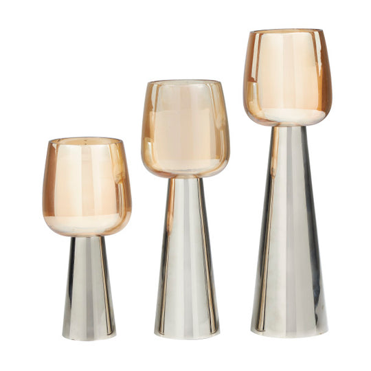 Torchiere Style Candle Holder Set