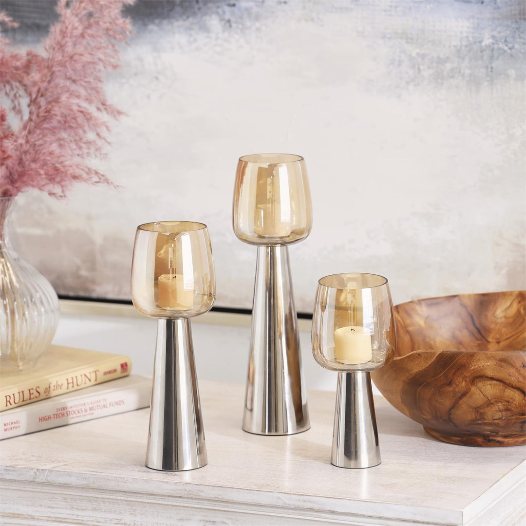 Torchiere Style Candle Holder Set
