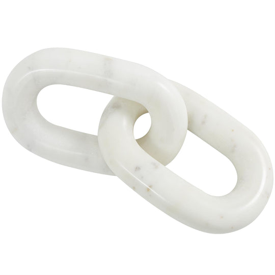 Marble 2 Link Chain Sculpture, 9"
