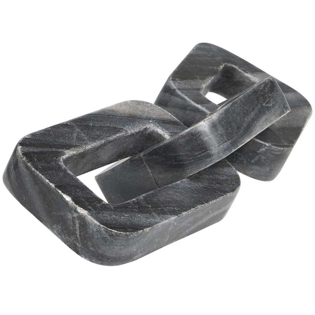 Marble 3 Link Chain Sculpture, 14"
