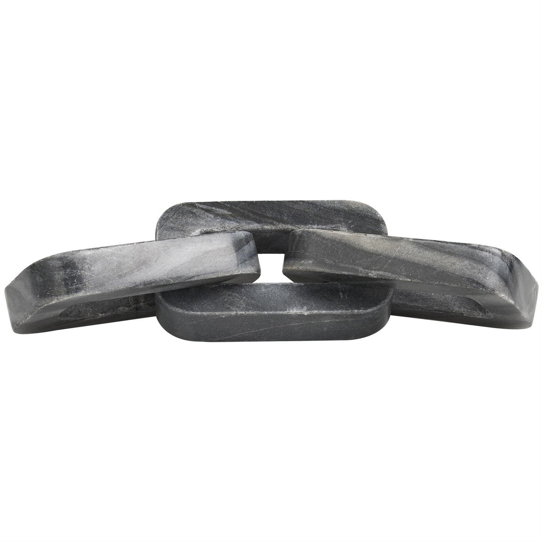 Marble 3 Link Chain Sculpture, 14"