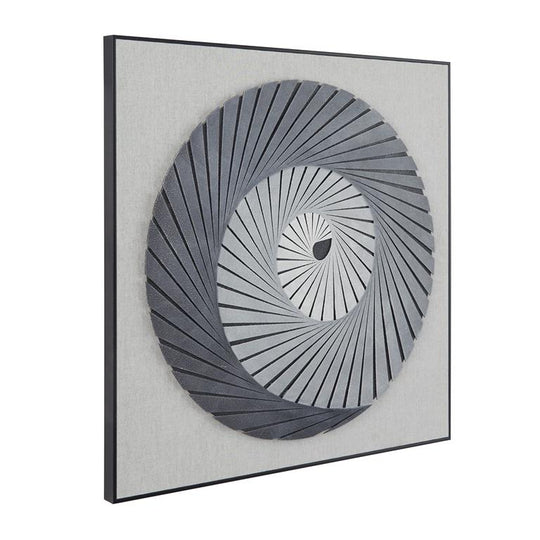 Spiral 3D Geometric Square Shadow Box, 32"