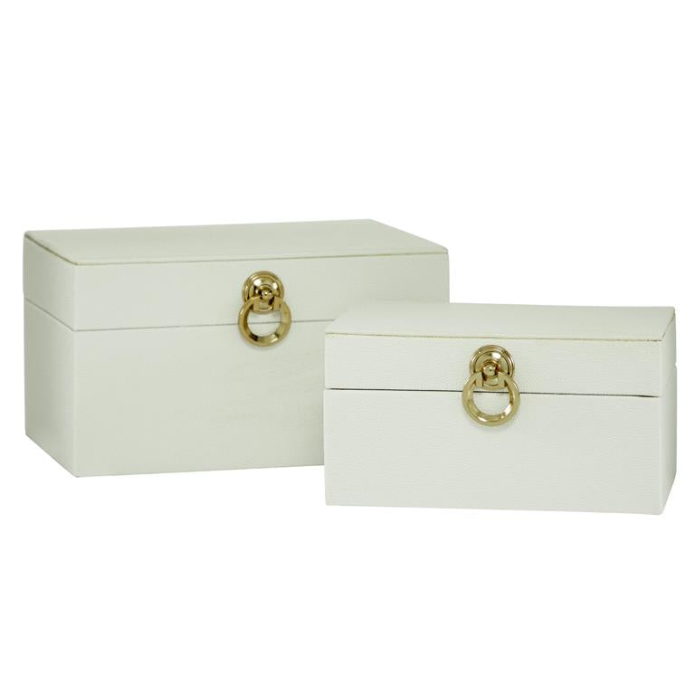 Faux Leather Hinged Box Set
