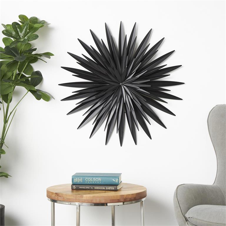 3D Metal Sunburst Layered Wall Art Set, 27.5" Dia
