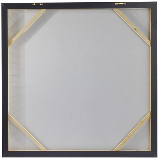 Textured Starburst Mixed Media Wall Art with Gold Frame Set