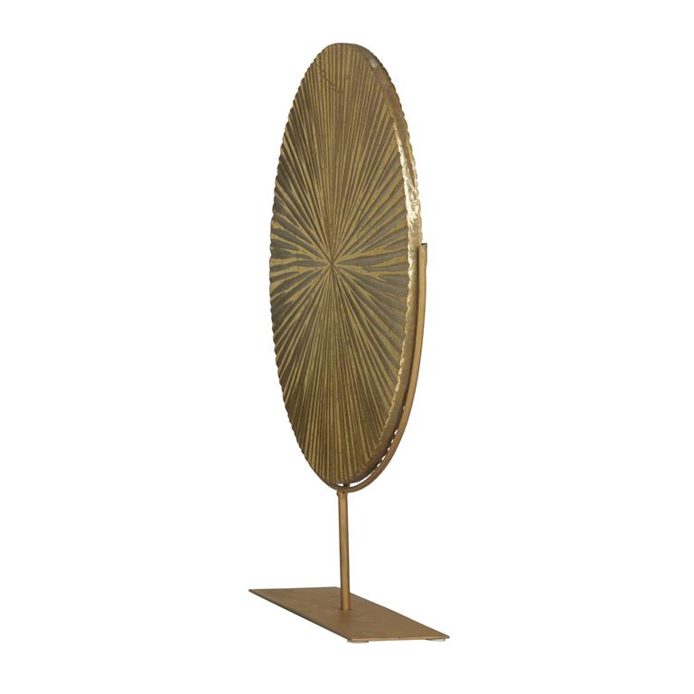 Starburst Carved Wooden Sculpture with Stand