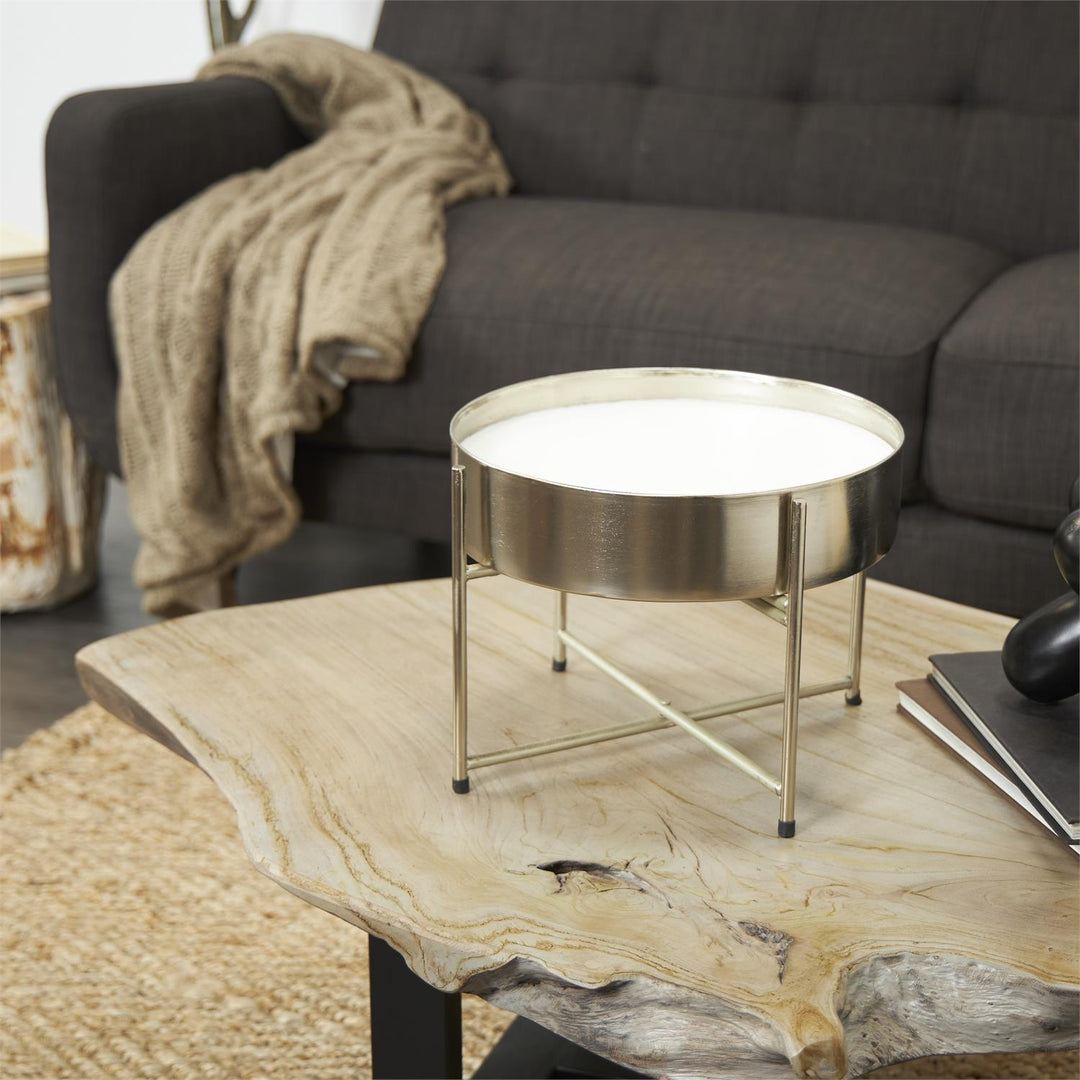 XL 5 Wick Scented Candle in Metal Bowl on Stand, 110 oz