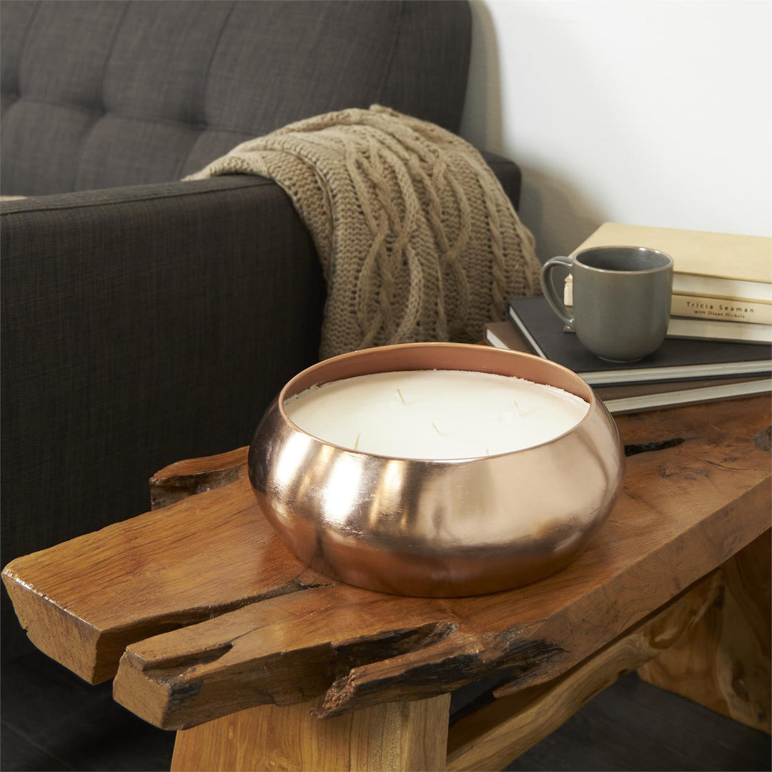 XL 5 Wick Scented Candle in Metal Bowl, 125 oz