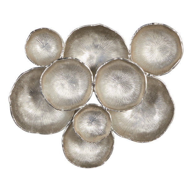 Textured Plate Collage Wall Decor with Uneven Edges