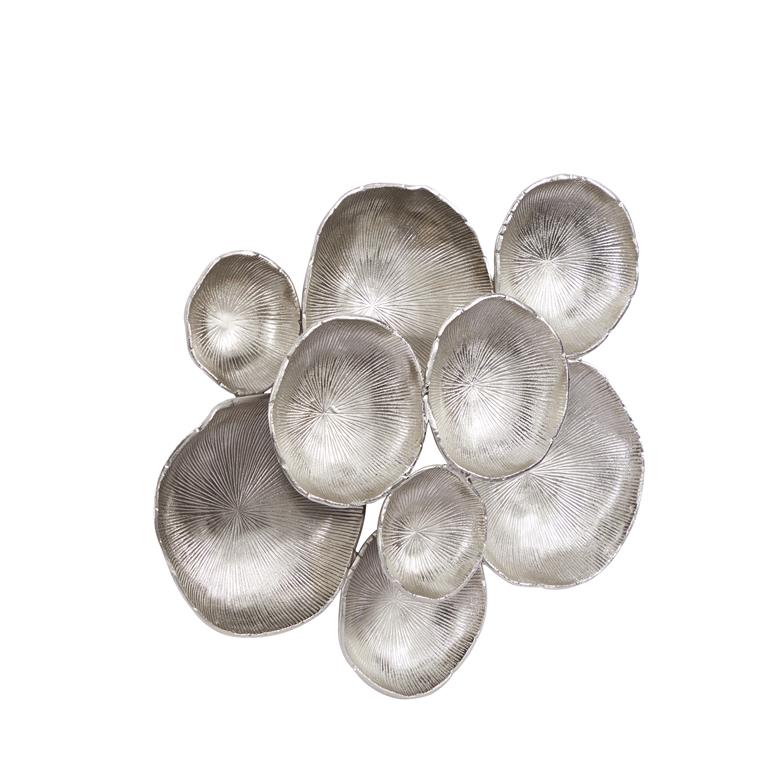 Textured Plate Collage Wall Decor with Uneven Edges