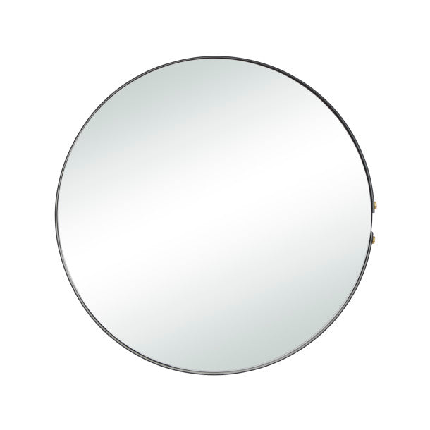 Thin Framed Round Wall Mirror, 26"