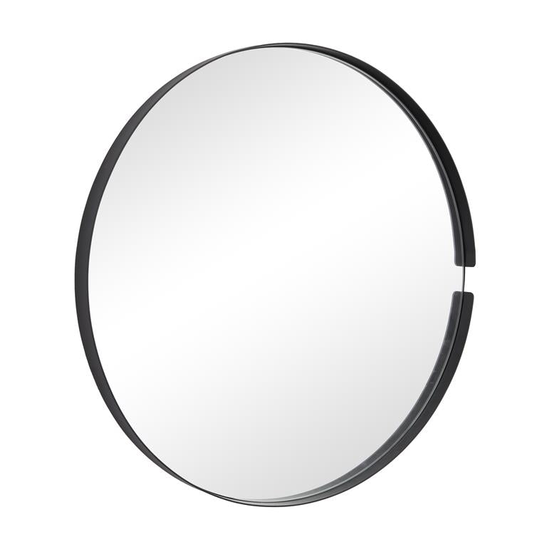 Thin Framed Round Wall Mirror, 26"