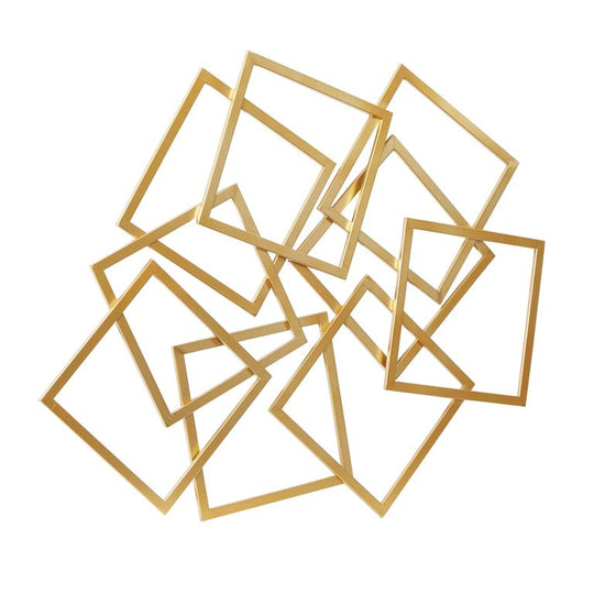 Layered Metal Squares Geometric Wall Decor Set, 45"x 37"