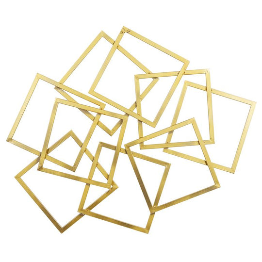 Layered Metal Squares Geometric Wall Decor Set, 45"x 37"