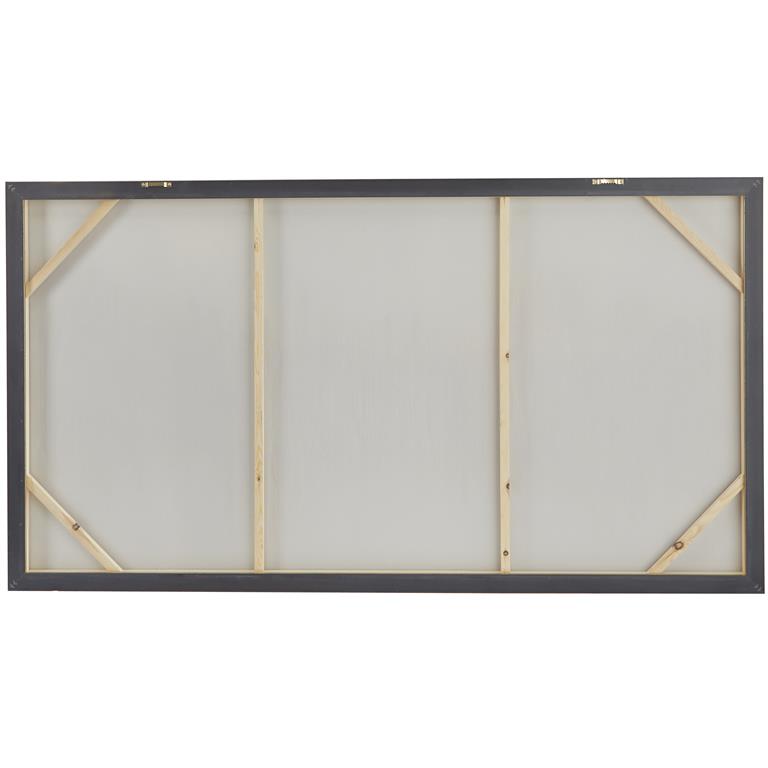XL Abstract Glossy Gold Wall Art with Gold Frame