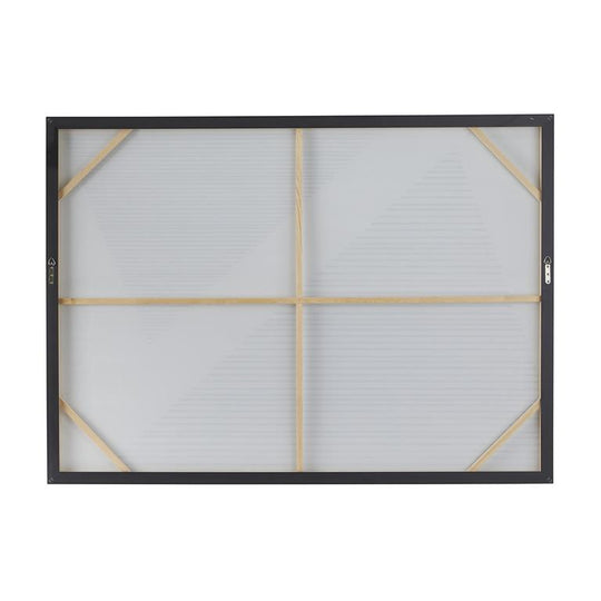 XL Geometric Triangles Linear Wall Art with Black Frame