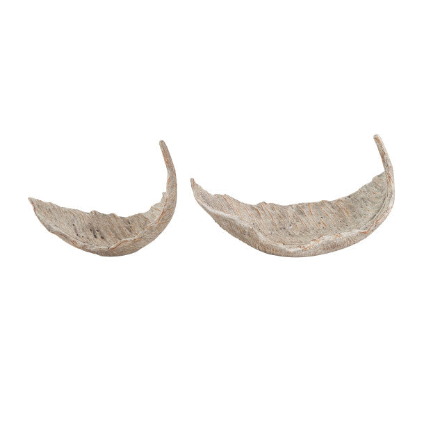 Rustic Textured Leaves Decorative Bowl Set