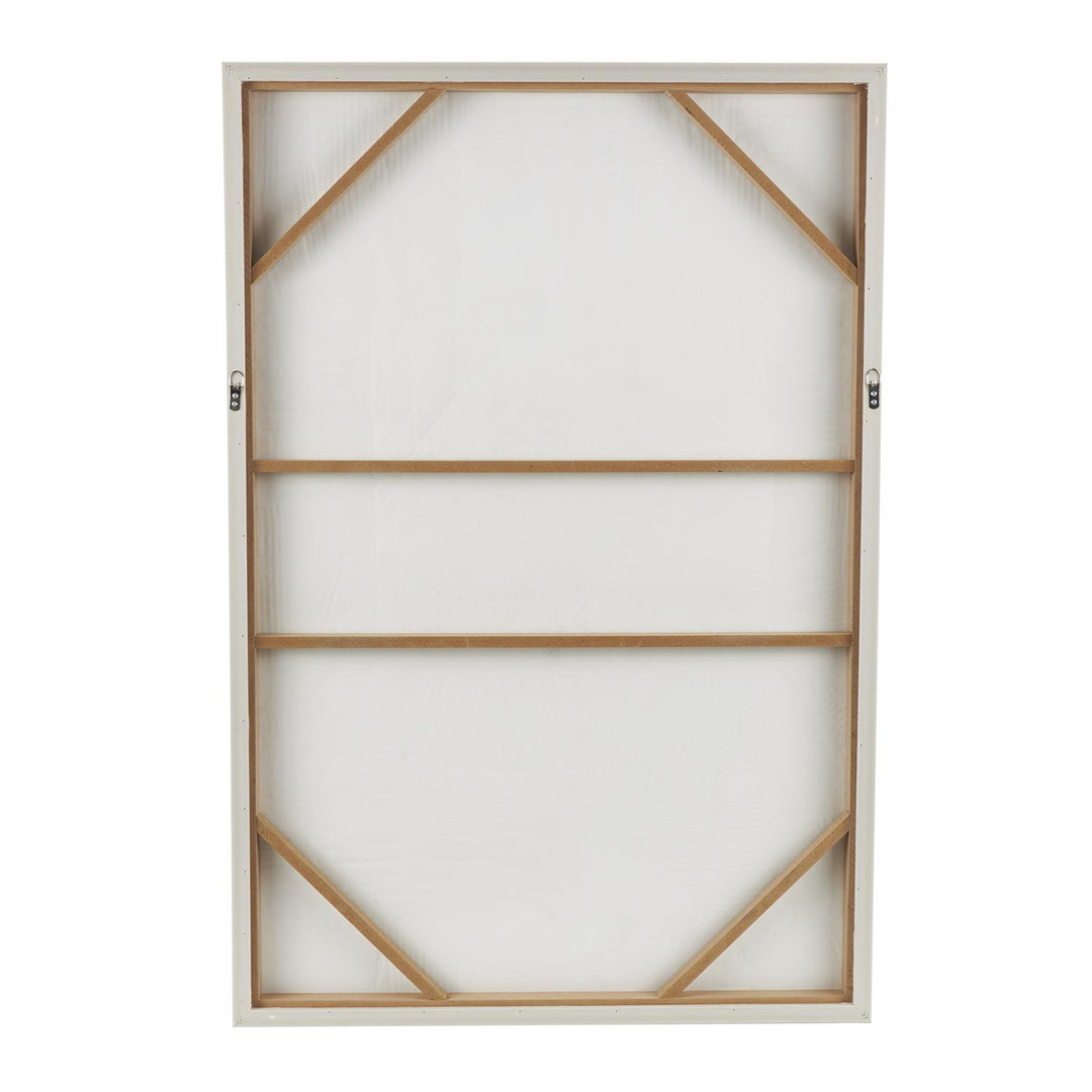 Distressed Abstract Textured Wall Art with Light Brown Frame