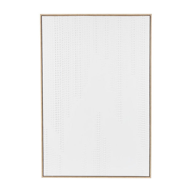 Hidden Matrix Code Wall Art with Light Brown Frame