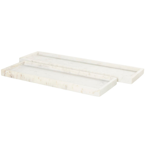 Large Rectangular Marble Tray Set